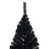 vidaXL Kunstmatig Voorverlicht Kerstboom met 300 LED Zwart 180 cm PVC