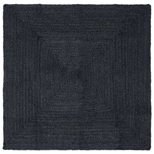 vidaXL Gebied Tapijt Donkergrijs 240 x 240 cm Jute