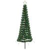 vidaXL Led-kerstboom met tinsel en grondpen EKENAS 180 cm 220 LED's