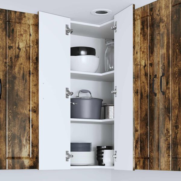 vidaXL Keukenkast Gerookt eiken 57 x 57 x 100 cm Bewerkt hout