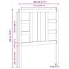 vidaXL Hoofdbord 81x4x100 cm massief grenenhout wit