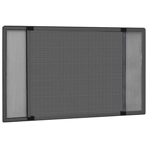 vidaXL Raamhor uitschuifbaar (100-193)x75 cm antracietkleurig