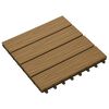 vidaXL Terrastegels diep reli&euml;f 30x30 cm 1 m&sup2; HKC teakkleur 11 st