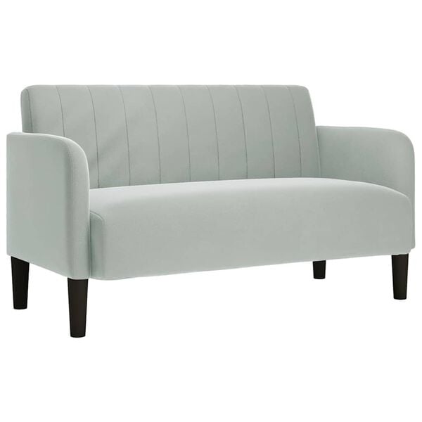 vidaXL Loveseat bank 109 cm fluweel lichtgrijs