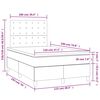 vidaXL Boxspring met matras en LED fluweel donkerblauw 120x190 cm