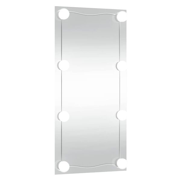 vidaXL Wandspiegel met LED's rechthoekig 30x60 cm glas