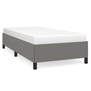 vidaXL Bedframe zonder matras 100x200 cm stof donkergrijs