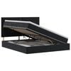 vidaXL Opslag bed met matras met hoofdeinde Zwart 180 x 200 cm Fluweel
