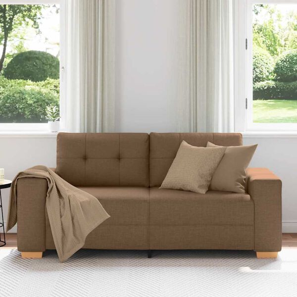 vidaXL Loveseat Bank Bruin 180x77x82 cm Stof
