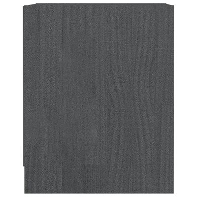 vidaXL Nachtkastjes 2st 35,5x33,5x41,5 cm massief grenenhout grijs