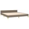 vidaXL Bedframe zonder matras stof taupe 180x200 cm