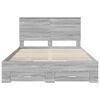 vidaXL Bedframe met hoofdeinde Grijs Sonoma 140 x 190 cm Bewerkt hout