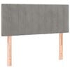 vidaXL Boxspring met matras en LED fluweel lichtgrijs 120x190 cm