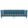 vidaXL Slaapbank met onderschuifbed en lades 90x200 cm fluweel blauw