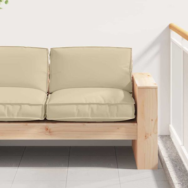 vidaXL Kussen Beige 80 x 80 x 12 cm Oxford Stof