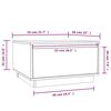 vidaXL Salontafel 55x56x32 cm massief grenenhout