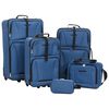 vidaXL 5-delige Kofferset stof blauw
