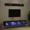 vidaXL TV Wandkast Set met LED 5 pcs Oudhout Bewerkt hout