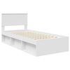 vidaXL Bedframe met hoofdeinde Wit 90 x 200 cm Massief grenenhout
