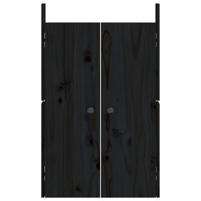 vidaXL Kastdeurtjes voor buitenkeuken 50x9x82 cm grenenhout zwart