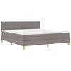 vidaXL Boxspringbed met matras met hoofdeinde Taupe 180 x 200 cm Stof
