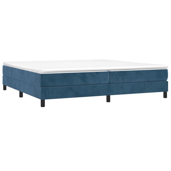 vidaXL Boxspring bed 200x200 cm fluweel donkerblauw