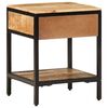 vidaXL Nachtkastje met lade Bruin 40 x 35 x 50 cm Massief mangohout