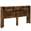 vidaXL Hoofdbord Kast met LED Gerookte Eik 180 x 16,5 x 103,5 cm