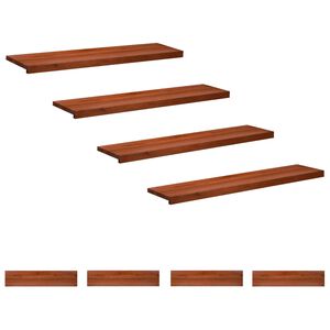 vidaXL Trapmatten 8 st Bruin 120 x 30 x 2 cm Massief beukenhout