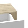vidaXL Wandladekast eiken en wit 40x23,5x10 cm MDF