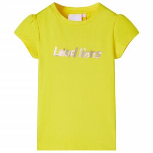 vidaXL Kindershirt met kapmouwen 140 felgeel