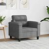 vidaXL Fauteuil 60 cm microvezelstof donkergrijs