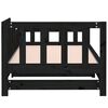 vidaXL Slaapbank uitschuifbaar 2x(80x200) cm massief grenenhout zwart