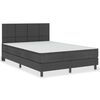 vidaXL Boxspring stof donkergrijs 140x200 cm