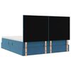 vidaXL Opbergbed met LED met matras Donkerblauw 160 x 200 cm Fluweel