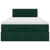vidaXL Ottoman bed met matras en LED's 120x200cm fluweel donkergroen
