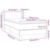 vidaXL Boxspring met matras fluweel donkergroen 90x190 cm