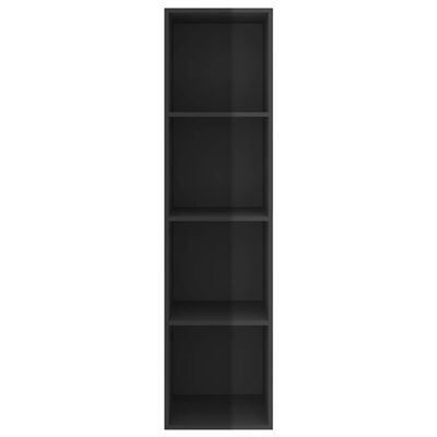 vidaXL Tv-wandmeubel 37x37x142,5 cm spaanplaat hoogglans zwart