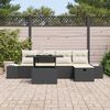 vidaXL Tuin Sofa Set 6 pcs Zwart poly rattan