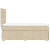 vidaXL Boxspring met matras stof cr&egrave;mekleurig 90x200 cm