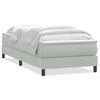vidaXL Boxspring met matras fluweel lichtgrijs 90x220 cm