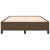 vidaXL Bedframe zonder matras stof donkerbruin 140x200 cm
