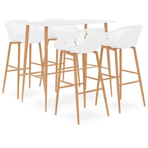 vidaXL 5-delige Barset wit