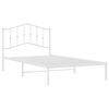 vidaXL Bedframe met hoofdbord metaal wit 107x203 cm