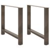 vidaXL Eettafelpoten 2 st 90x(72-73) cm staal naturel