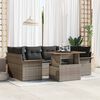 vidaXL Tuin Sofa Set met kussen 7 pcs Grijs