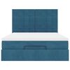 vidaXL Ottoman bed met matrassen en LED's 140x190cm fluweel