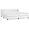 vidaXL Boxspring met matras kunstleer wit 200x200 cm