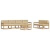 vidaXL Buiten bankenset 6 st Wit en Beige
