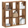vidaXL Boekenkast 102x32x102 cm bewerkt hout oud houtkleurig